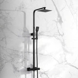 Aquarius Bathrooms Exposed Shower Set Black Aquarius Zacha Square Adjustable Shower Valve & Kit