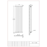 Aquarius Bathrooms Column Radiator Aquarius Athens Single Vertical Column Radiator in White