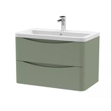 Aquarius Bathrooms Wall Mounted Vanity Unit Aquarius Seren 800mm Wall Mounted Two Drawer Vanity Unit with Basin