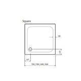 Aquarius Bathrooms Square Shower Tray Aquarius Pluvia 45mm Stone Resin Square Shower Tray