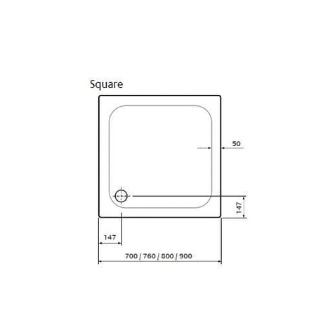 Aquarius Bathrooms Square Shower Tray Aquarius Pluvia 45mm Stone Resin Square Shower Tray