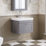 Aquarius Wall Mounted Vanity Unit Aquarius Leighton 600mm Wall Mounted One Drawer Vanity Unit with Basin