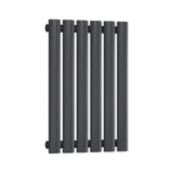 Aquarius Bathrooms Column Radiator 600 x 360mm Aquarius Athens Single Horizontal Column Radiator in Anthracite