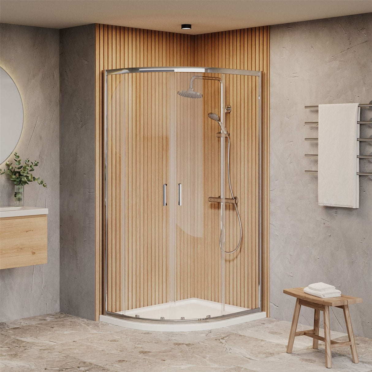 Aquarius Urbano 6mm Quadrant Shower Enclosure 1850mm