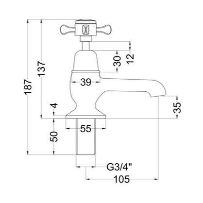 Aquarius Bathrooms Pillar Bath Tap Aquarius Medway Bath Pillar Taps (Pair) in Chrome