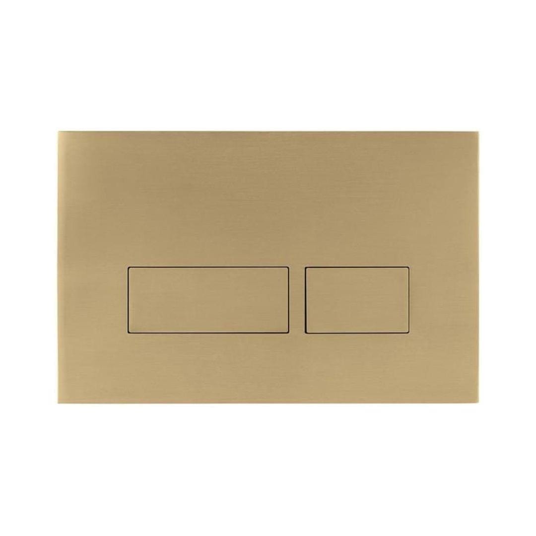 Aquarius Flush Plate Brushed Brass Aquarius Drake Rectangular Flush Plate
