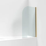 Aquarius Bathrooms Bath Screen Aquarius LevAqua Curved 6mm Hinged Bath Screen 1400 x 800mm