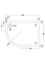 Aquarius Bathrooms Quadrant Shower Tray Aquarius Urbano Offset Quadrant 45mm Stone Resin Shower Tray in White