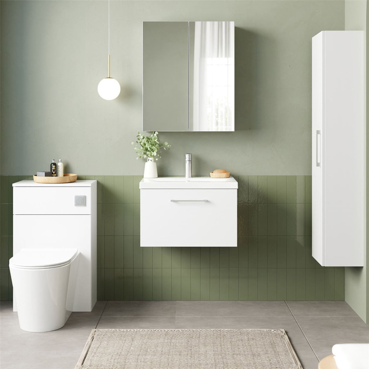 Aquarius Wall Mounted Vanity Unit Gloss White Aquarius Brisbane 600mm Wall Hung 1 Drawer Vanity Unit with 1 Tap Hole Mid Edge Basin