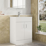 Aquarius Floor Standing Vanity Unit Aquarius Adelaide Floor Standing Vanity Unit with 1 Tap Hole Ceramic Basin