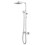 Aquarius Bathrooms Bar Shower Kit Aquarius RainLux Eco Square Adjustable Exposed Bar Shower System