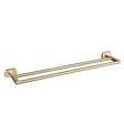 Aquarius Bathrooms Towel Rail Aquarius Auro Double Towel Rail Brushed Brass AQAU52455