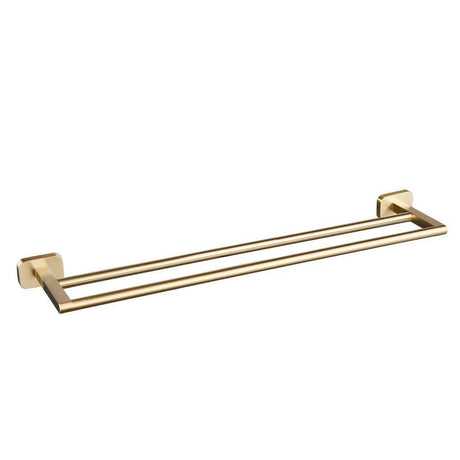 Aquarius Bathrooms Towel Rail Aquarius Auro Double Towel Rail Brushed Brass AQAU52455