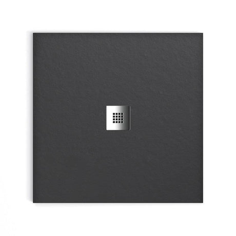 Aquarius Bathrooms Shower Tray Aquarius Honiston Mineral Composite Slate Effect Shower Tray in Charcoal Grey