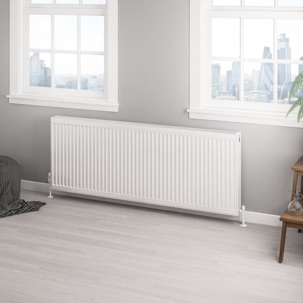 Aquarius Bathrooms Bathroom Heating 600 x 1600 Aquarius Type 22 Compact Panel Radiator in Gloss White
