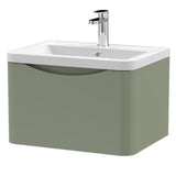 Aquarius Bathrooms Wall Mounted Vanity Unit Aquarius Seren 600mm Wall Mounted One Drawer Vanity Unit with Basin