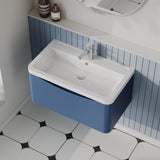 Aquarius Bathrooms Wall Mounted Vanity Unit Aquarius Seren 800mm Wall Mounted One Drawer Vanity Unit with Basin