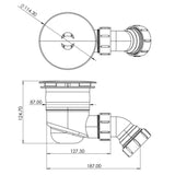 Aquarius Bathrooms Shower Tray Waste Aquarius Pluvia 90mm Shower Waste
