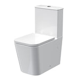 Aquarius Bathrooms Close Coupled Toilet Aquarius Aspect Rimless Short Projection Close Coupled Square Toilet with Soft Close Seat