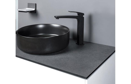 Aquarius Bathrooms Countertop Basin Aquarius V-Series 2 Round 0TH Vessel Wash Bowl 355mm Matt Black AQVS0044