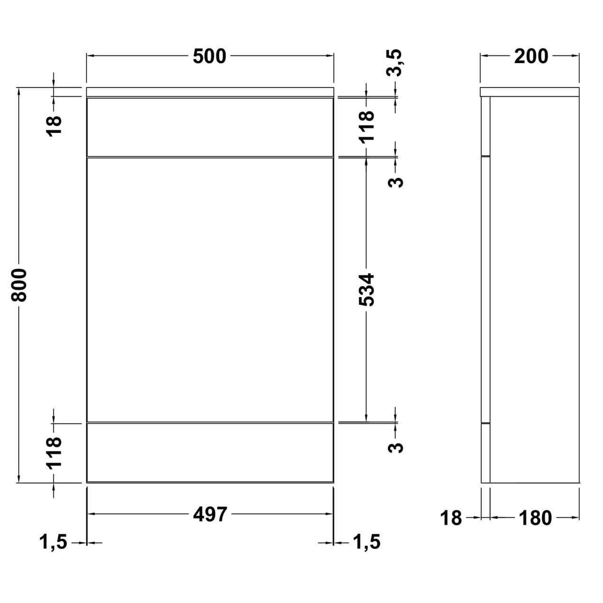 Aquarius WC Back To Wall Unit Aquarius Hoban 500mm Compact Back to Wall WC Toilet Unit