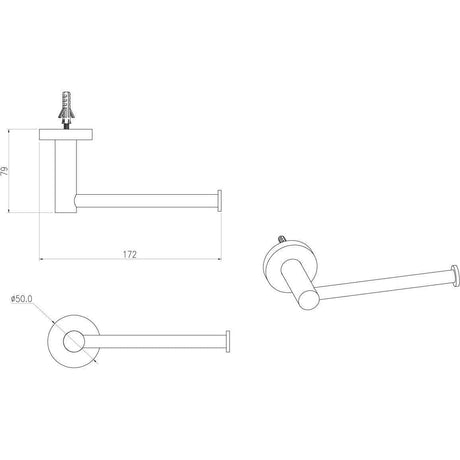 Aquarius Bathrooms Toilet Roll Holder Aquarius Mode Toilet Roll Holder