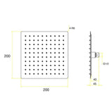 Aquarius Bathrooms Fixed Shower Head Aquarius Modern Square Over Head Shower Head