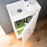 Aquarius Bathrooms Floor Standing Unit Aquarius Byron 400mm Floor Standing 1 Door Cloakroom Vanity Unit with 1 Tap Hole Basin