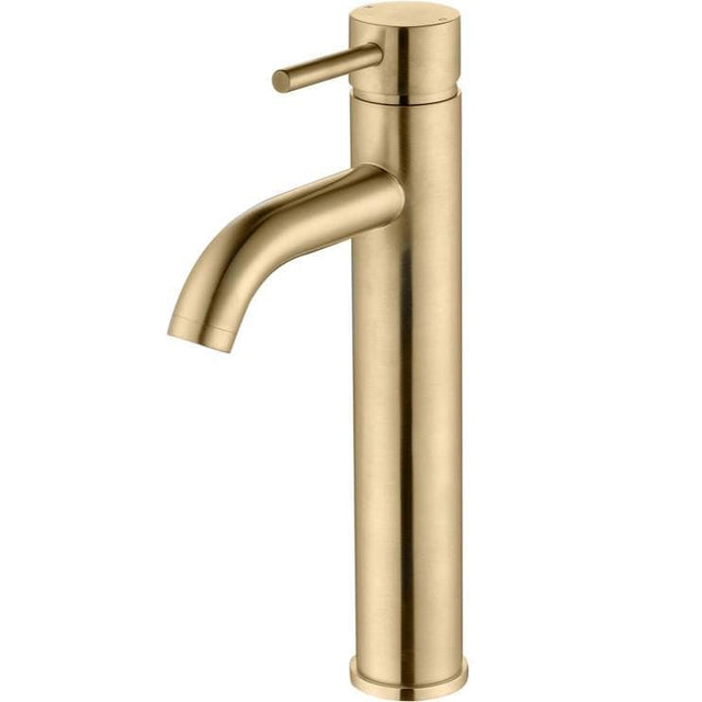 Aquarius Bathrooms Mono Basin Tap Brushed Brass Aquarius Zanelli Tall Basin Mixer Tap