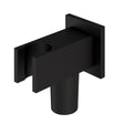 Aquarius Bathrooms Square Elbow Aquarius Modern Square Wall Elbow & Shower Handset Holder Matt Black AQ601038