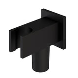 Aquarius Bathrooms Square Elbow Aquarius Modern Square Wall Elbow & Shower Handset Holder Matt Black AQ601038