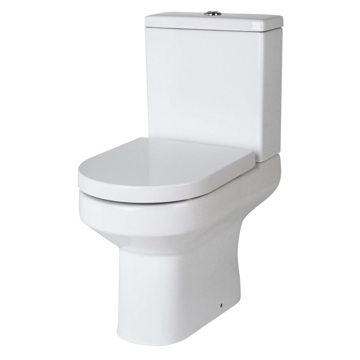 Aquarius Bathrooms Close Coupled Toilet Aquarius Solace Semi Flush to Wall Close Coupled Toilet with Soft Close Quick Release Seat