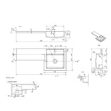 Aquarius Urbano Premium 900mm Vanity Unit  Suite (with Back to Wall Toilet)