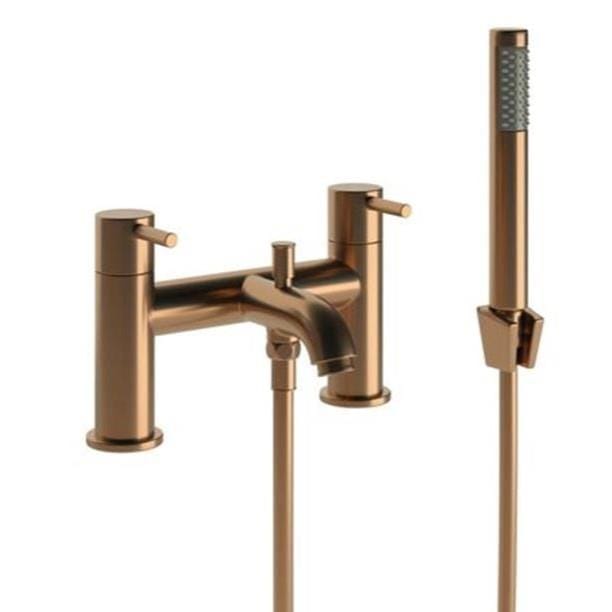 Aquarius Bathrooms Bath Shower Mixer Brushed Bronze Aquarius Zanelli Bath Shower Mixer Tap with Shower Kit