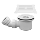 Aquarius Bathrooms Shower Tray Waste White / White Aquarius Urbano 90mm Shower Waste with Square Grill for 32mm Slimline Trays