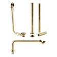 Aquarius Bathrooms Exposed Bath Waste Brushed Brass Aquarius FT Exposed Bath Plug and Chain Waste with Pipe Shrouds