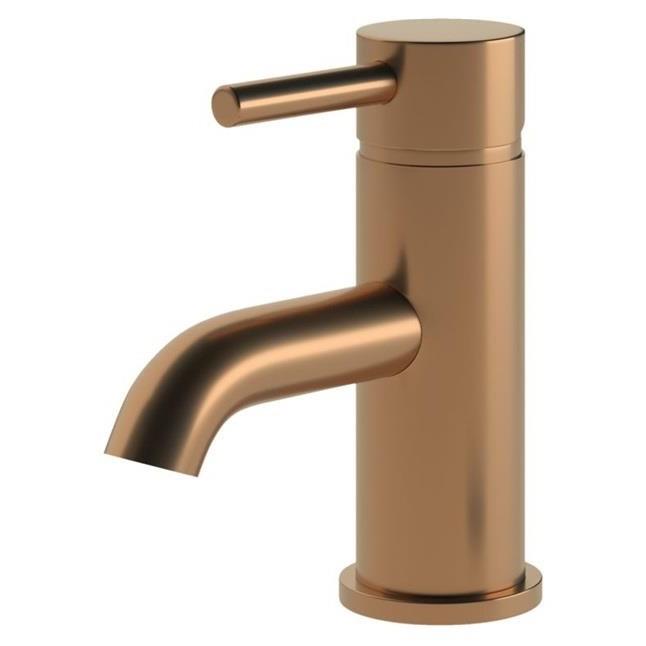 Aquarius Zanelli Mini Mono Basin Mixer Tap with Waste - Brushed Bronze