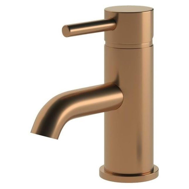 Aquarius Bathrooms Mono Basin Tap Aquarius Zanelli Mini Mono Basin Mixer Tap with Waste - Brushed Bronze