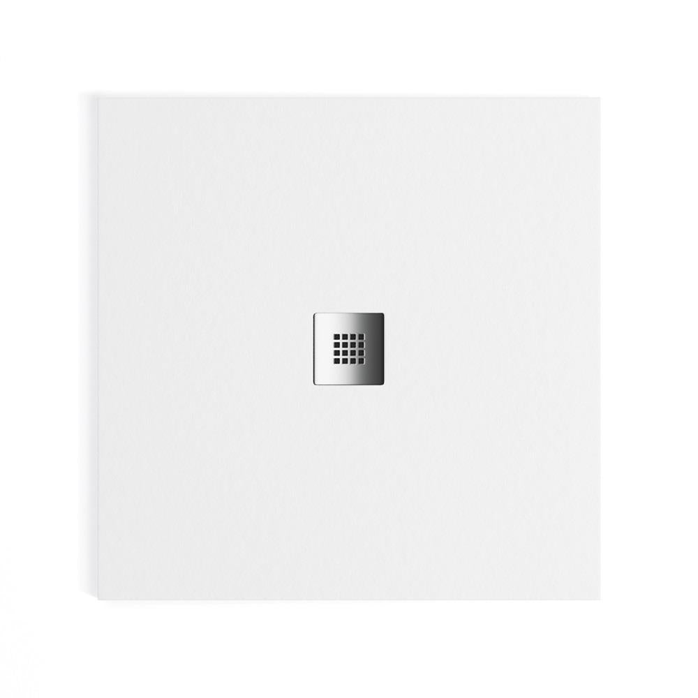 Aquarius Honiston Mineral Composite Slate Effect Shower Tray in Arctic White