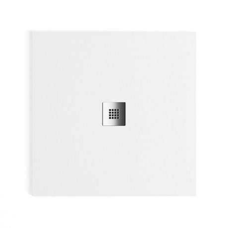 Aquarius Bathrooms Shower Tray Aquarius Honiston Mineral Composite Slate Effect Shower Tray in Arctic White