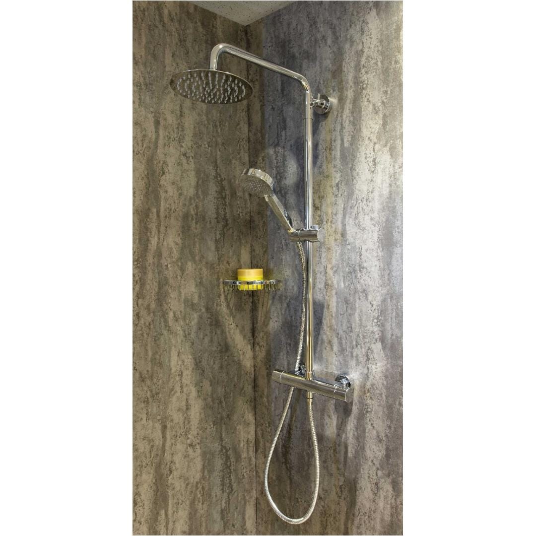 Aquarius Bathrooms Exposed Shower Set Aquarius RainLux Cool Touch Adjustable Round Exposed Shower Valve and Kit
