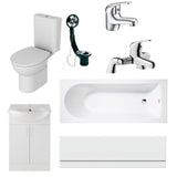 Aquarius Bathrooms Complete Bathroom Suite Aquarius Urbano Complete Vanity Bath Suite (with 1700mm Single Ended Bath)