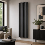 Aquarius Bathrooms Column Radiator 1800 x420mm / Anthracite Aquarius Athens Double Vertical Column Radiator