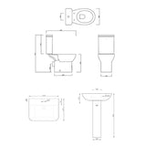 Aquarius QualEco Close Coupled Toilet and Basin Set in White