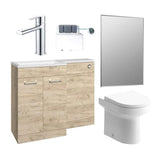Aquarius Bathrooms Vanity Unit Suite Oak / Right Hand Aquarius Urbano Premium 1000mm Vanity Unit  Suite (with Back to Wall Toilet)