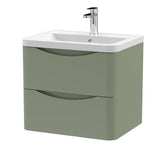 Aquarius Bathrooms Wall Mounted Vanity Unit Aquarius Seren 600mm Wall Mounted Two Drawer Vanity Unit with Basin