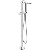 Aquarius Bathrooms Freestanding Bath Filler Chrome Aqaurius Huck Floor Standing Bath Shower Mixer with Shower Kit