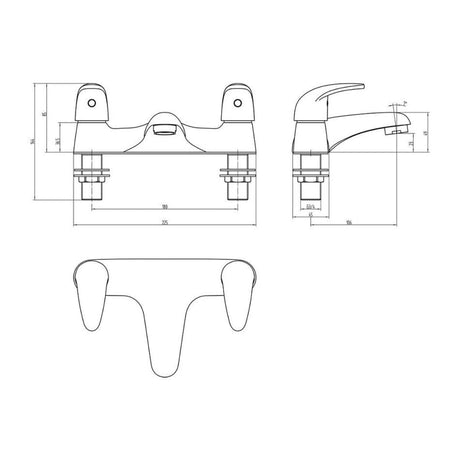 Aquarius Bathrooms Bath Mixer Aquarius QualEco Low Pressure Bath Filler Tap in Chrome