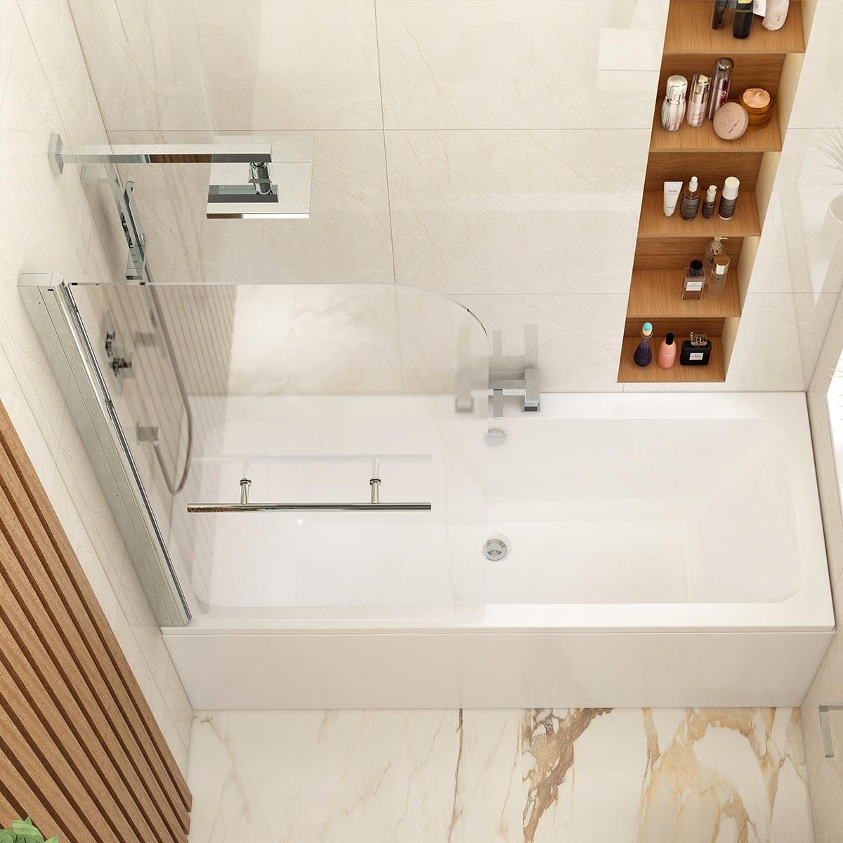 Aquarius Bathrooms Double Ended Bath 1800 x 800mm Aquarius Aaron Double Ended Standard Bath