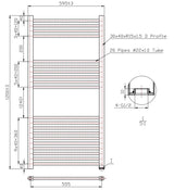 Aquarius Bathrooms Ladder Rail Aquarius Noir High Output Ladder Towel Rail Matt Black